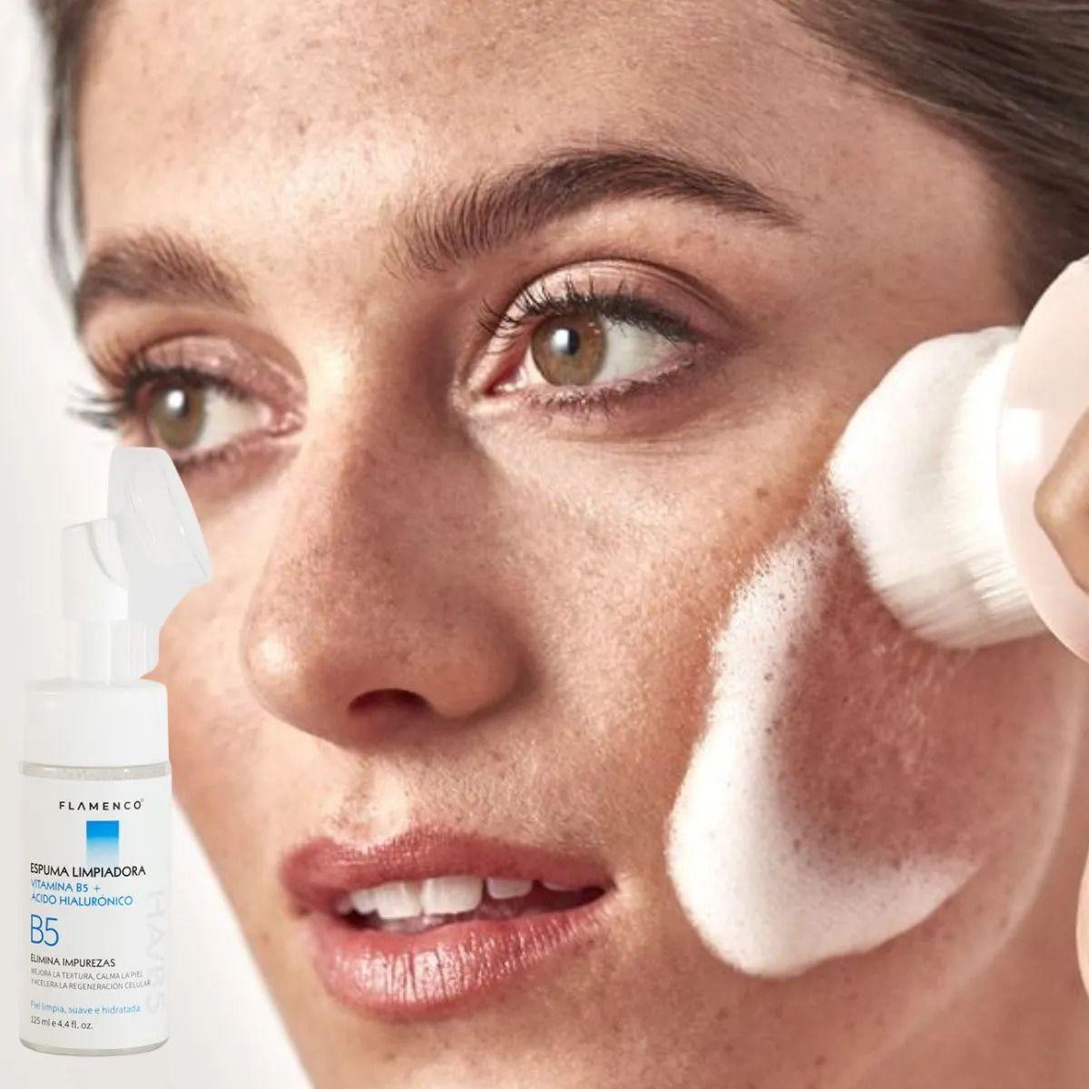 ESPUMA LIMPIADORA FACIAL VITAMINA B5 + ACIDO HIALURONICO LAU-3