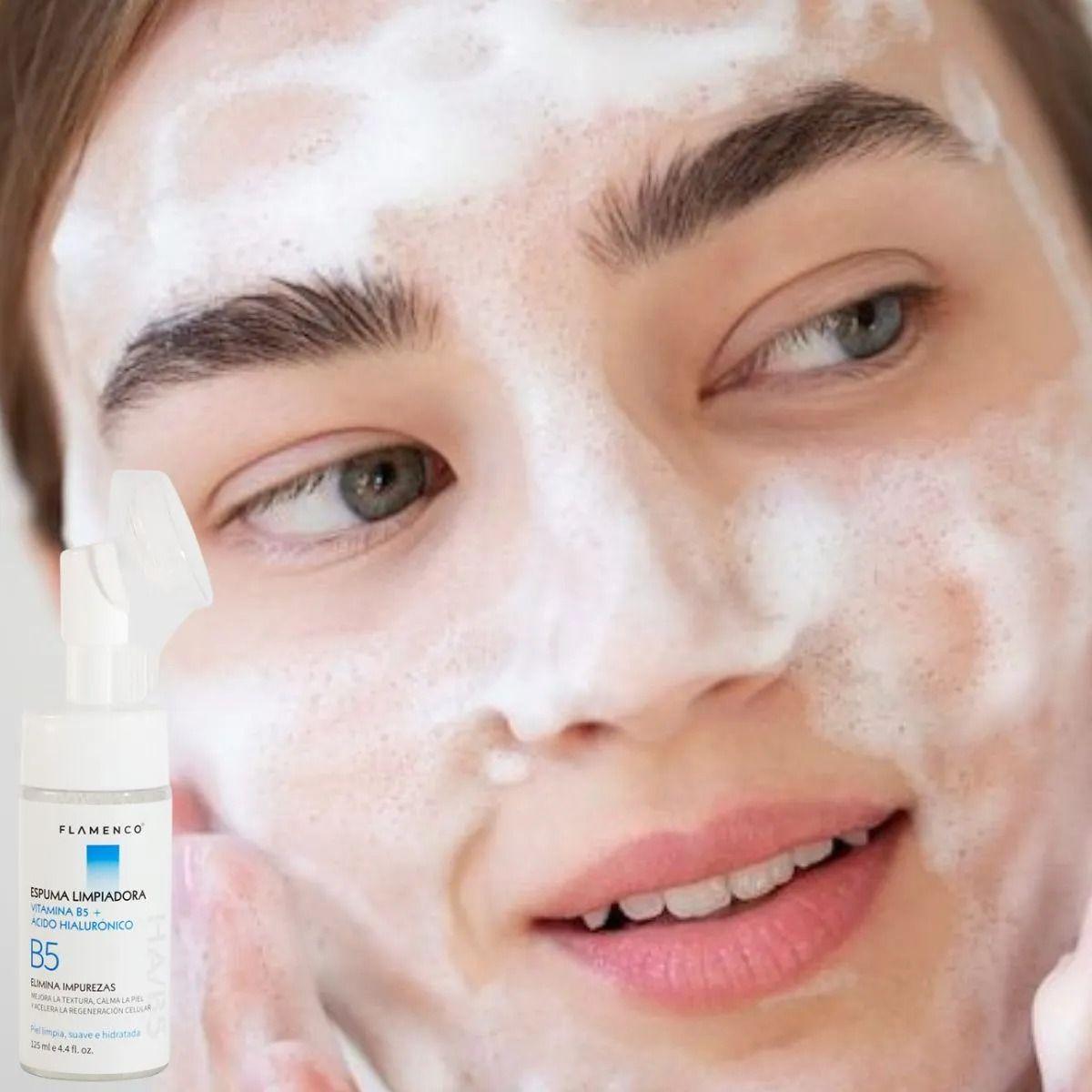 ESPUMA LIMPIADORA FACIAL VITAMINA B5 + ACIDO HIALURONICO LAU-4