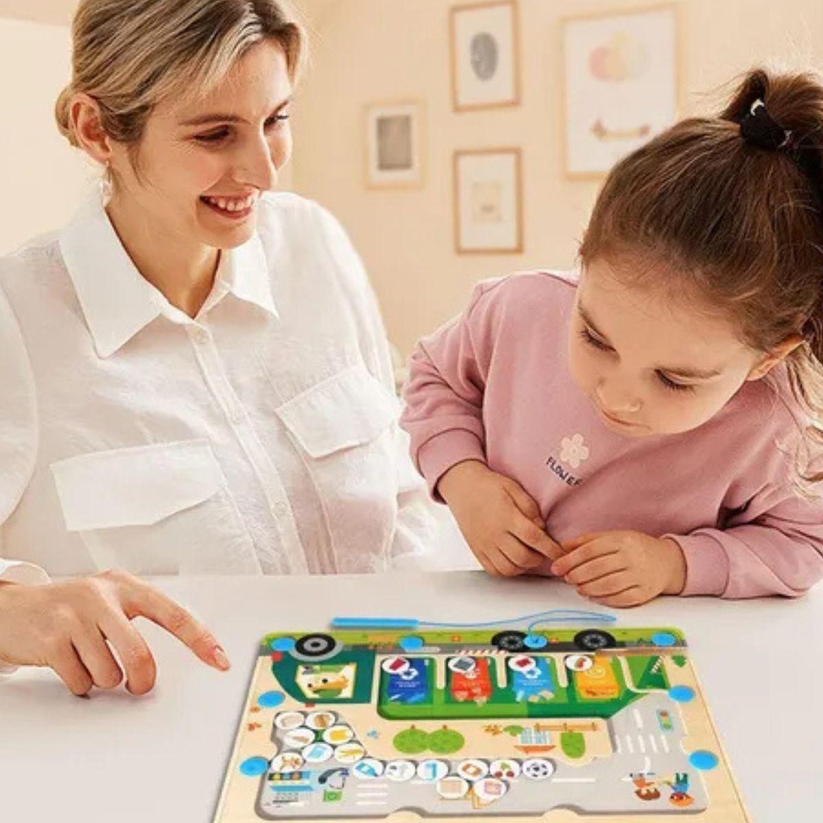 JUGUETE ROMPECABEZAS  DE MONTESSORI LABERINTO MAGNETICO LAU-2