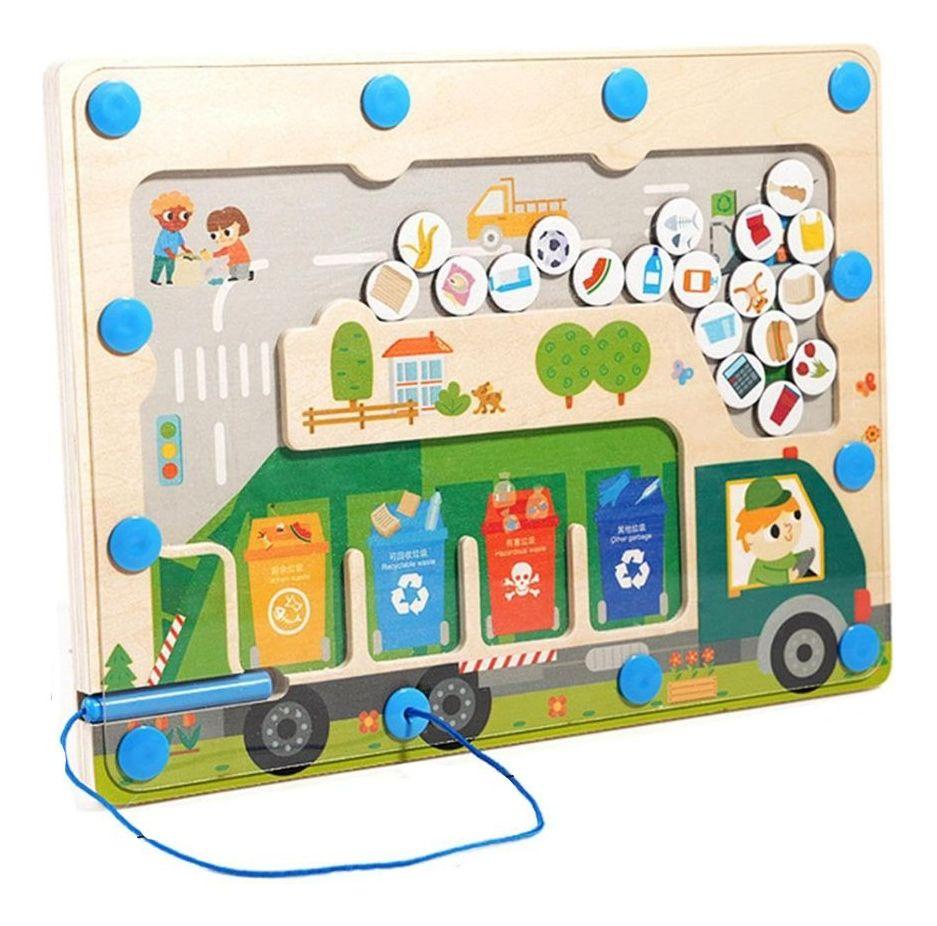 JUGUETE ROMPECABEZAS  DE MONTESSORI LABERINTO MAGNETICO LAU-3