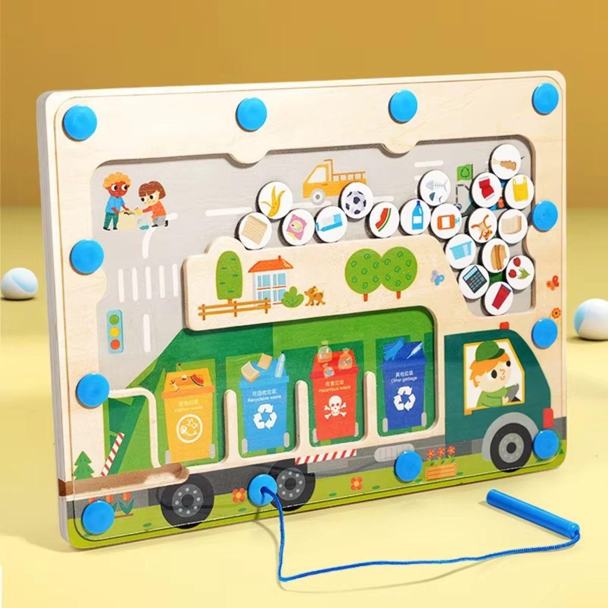 JUGUETE ROMPECABEZAS  DE MONTESSORI LABERINTO MAGNETICO LAU-4
