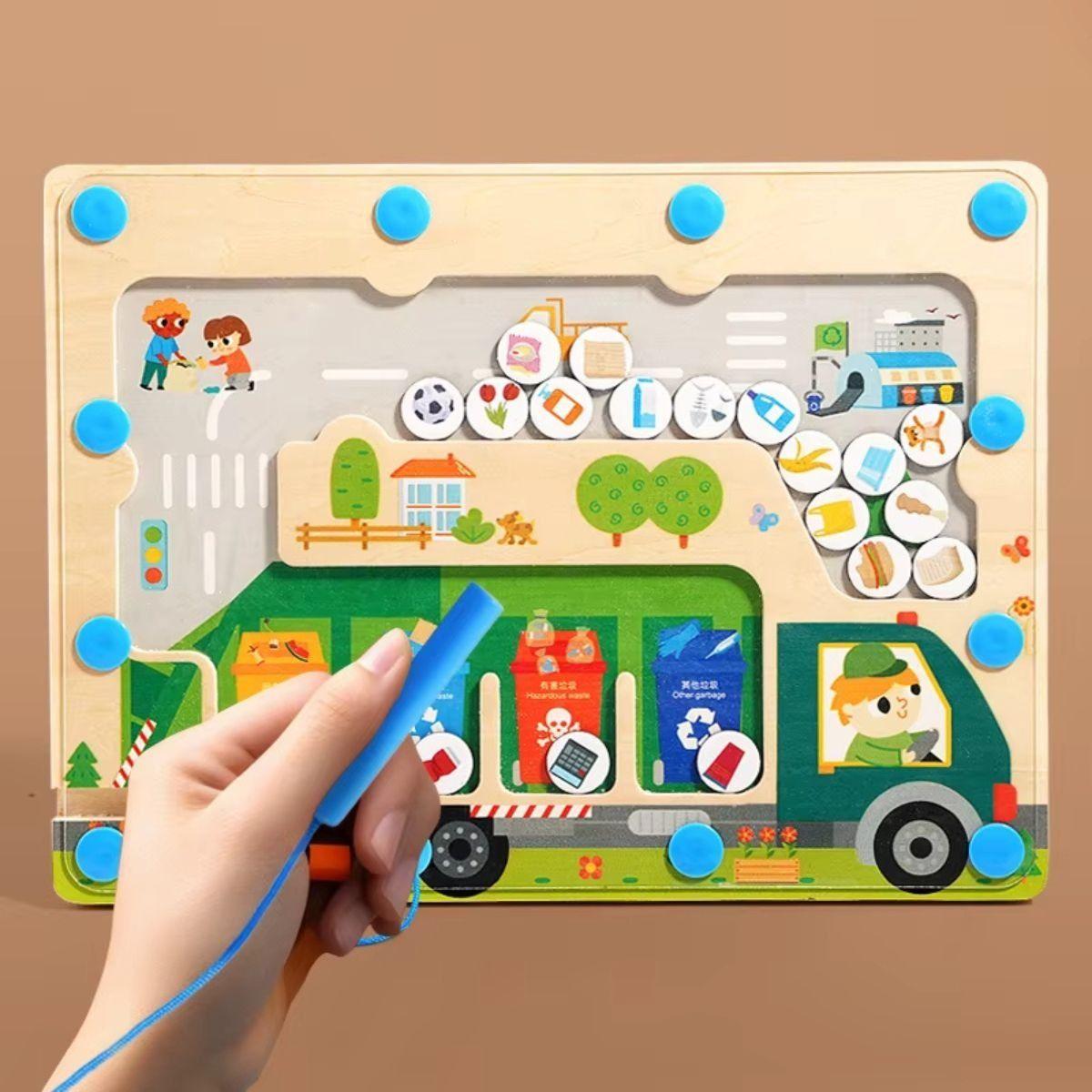 JUGUETE ROMPECABEZAS  DE MONTESSORI LABERINTO MAGNETICO LAU-5