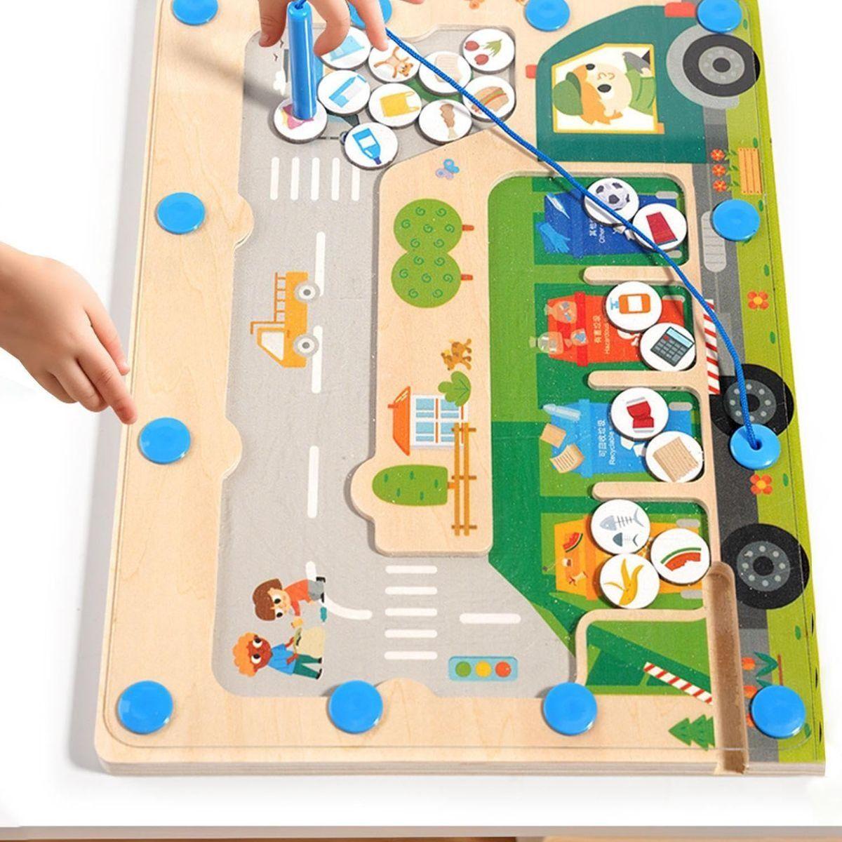 JUGUETE ROMPECABEZAS  DE MONTESSORI LABERINTO MAGNETICO LAU-7