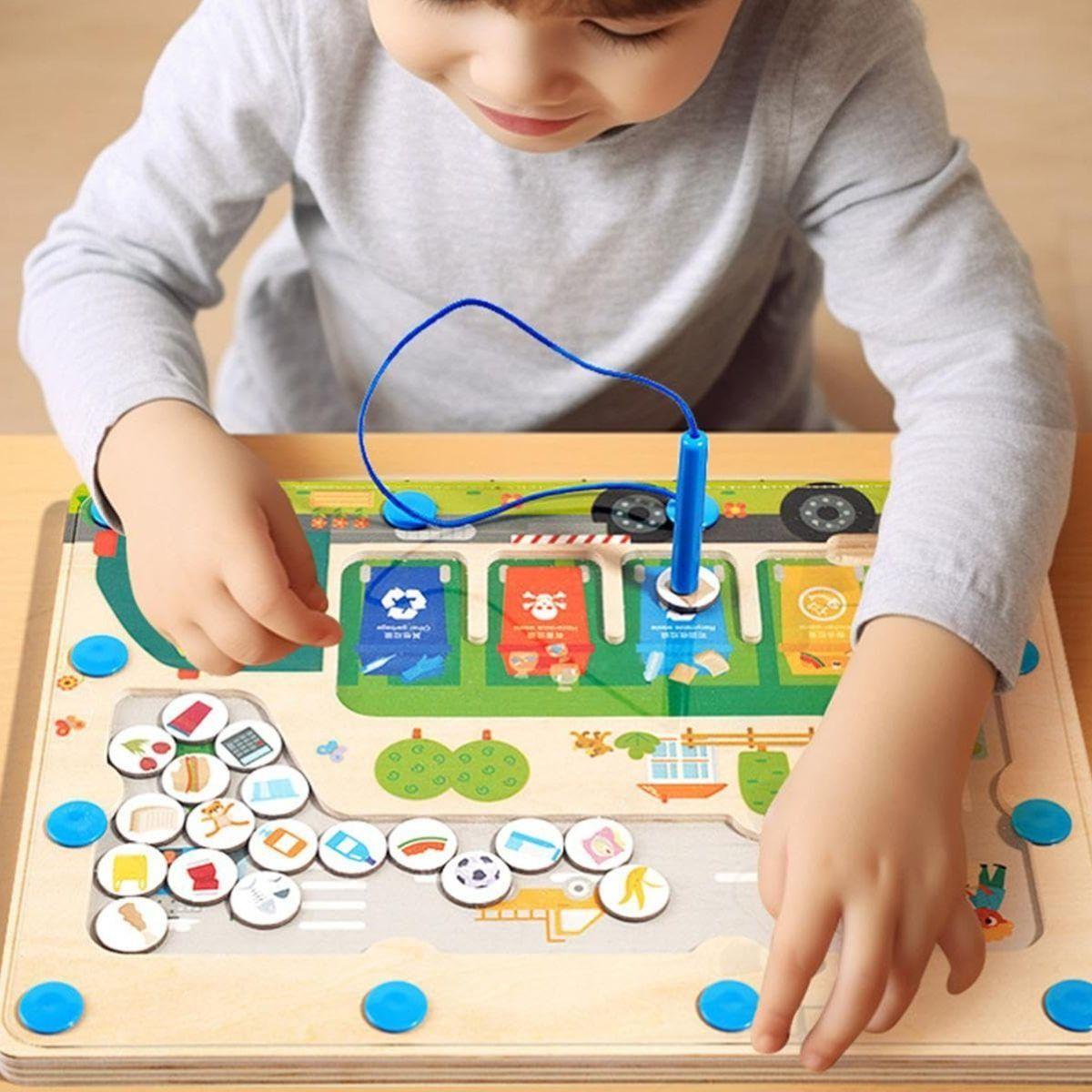 JUGUETE ROMPECABEZAS  DE MONTESSORI LABERINTO MAGNETICO LAU-8