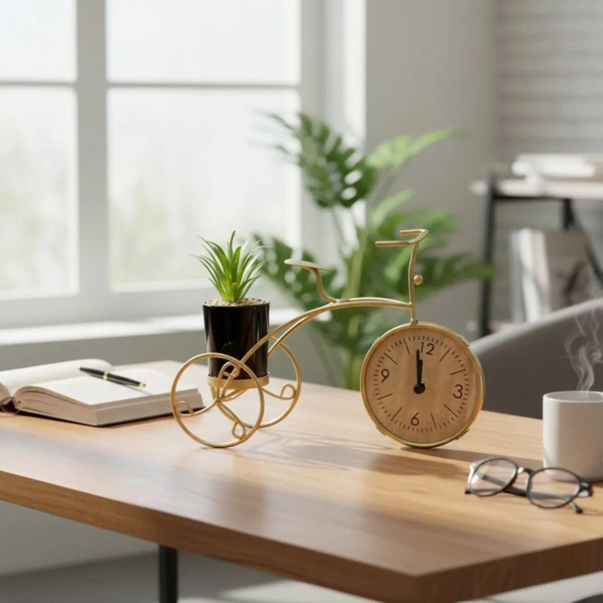 Reloj Decorativo Mesa Estilo Bicicleta Adorno Vintage Jhn-8