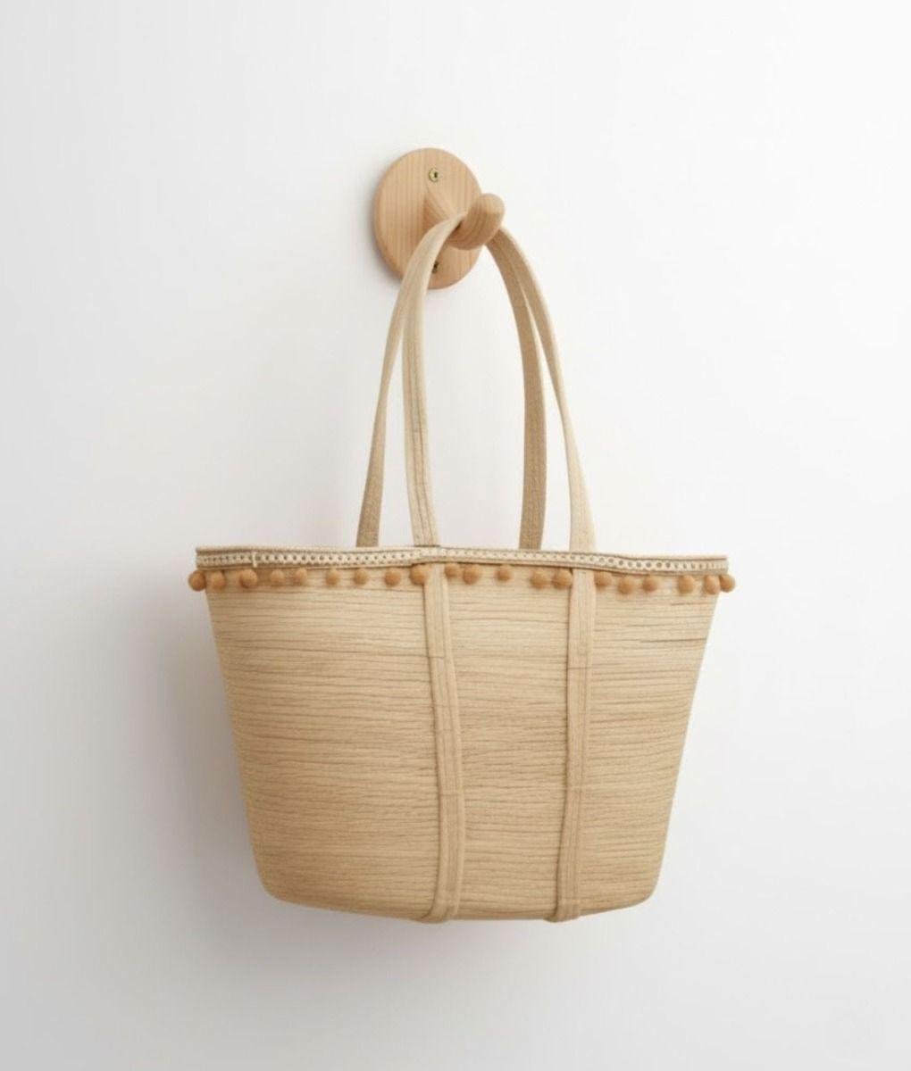 Cartera Moderna Bolso Casual Pompones Asas Largas Jhn-8