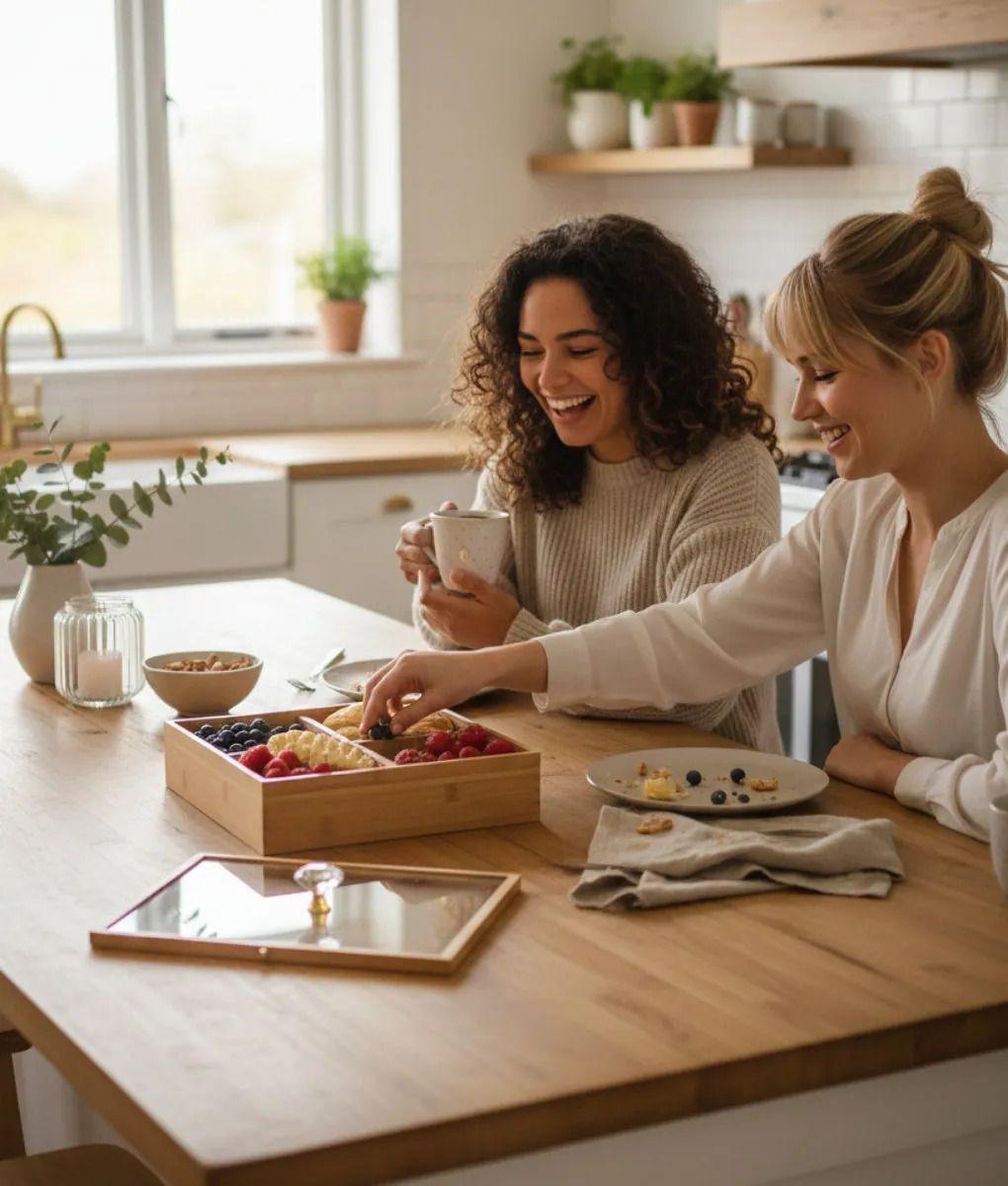 Caja Decorativa Organizadora Cuadrada Divisiones Tapa Jhn-2