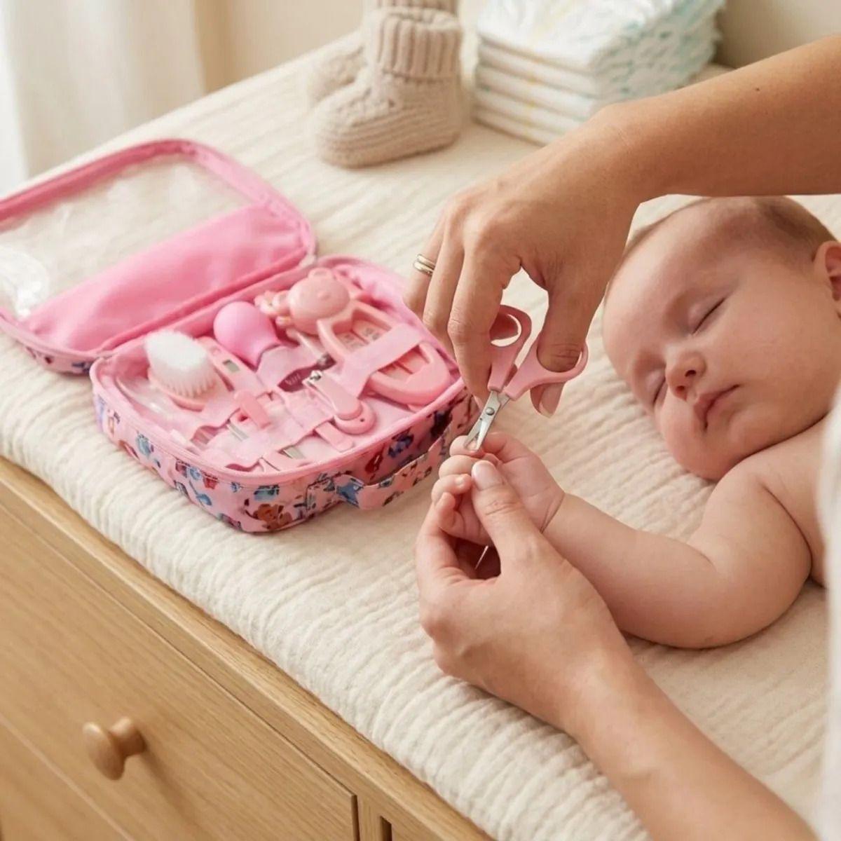 Kit Cuidado Bebé Cortaúñas Termómetro Aspirador Nasal ALJ-6