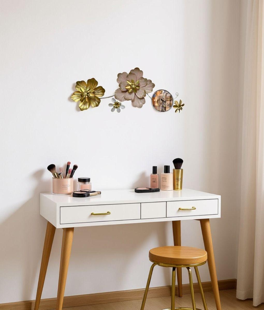 Espejo Decorativo Pared Adorno Versátil Flores Hogar Jhn-7