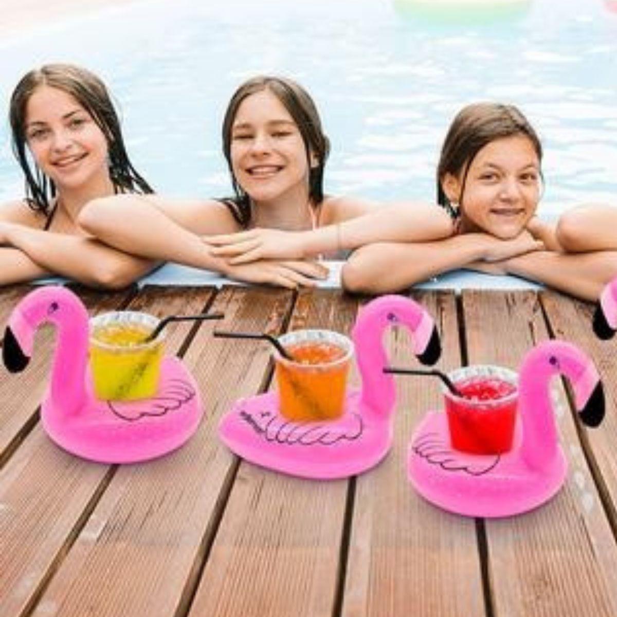 SET 8 PORTAVASOS INFLABLE PARA PISCINA SOPORTE BEBIDA LAU-3