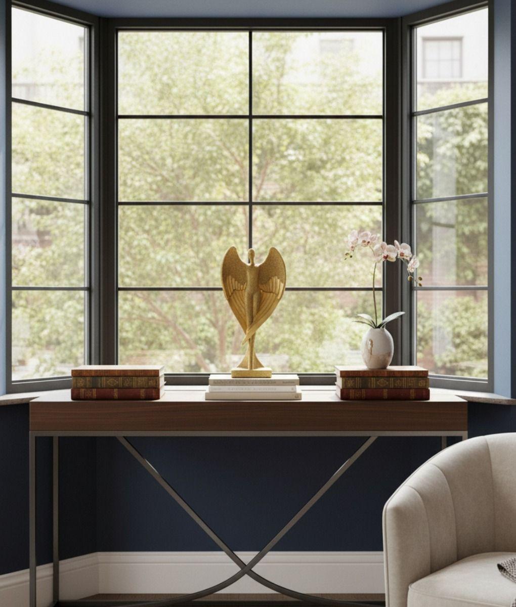 Estatua Decorativa Figura Ángel Alas Desplegadas Adorno Jhn-8