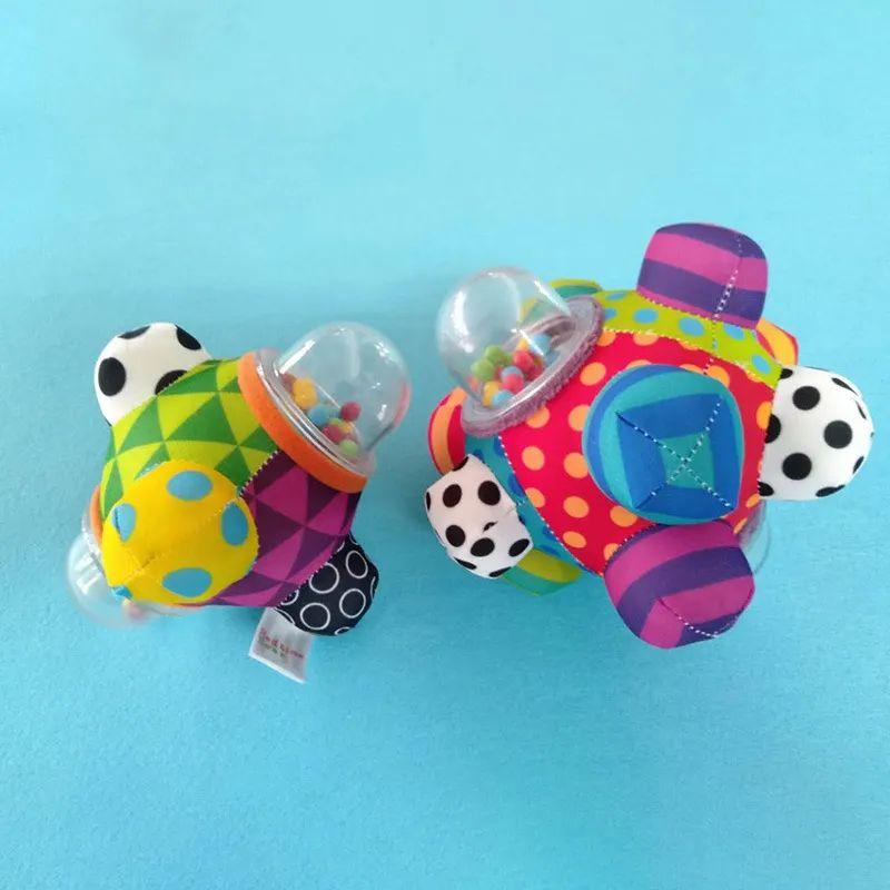 SONAJERO SENSORIAL JUGUETE COLORIDO PELOTA PELUCHE BEBE LAU-5