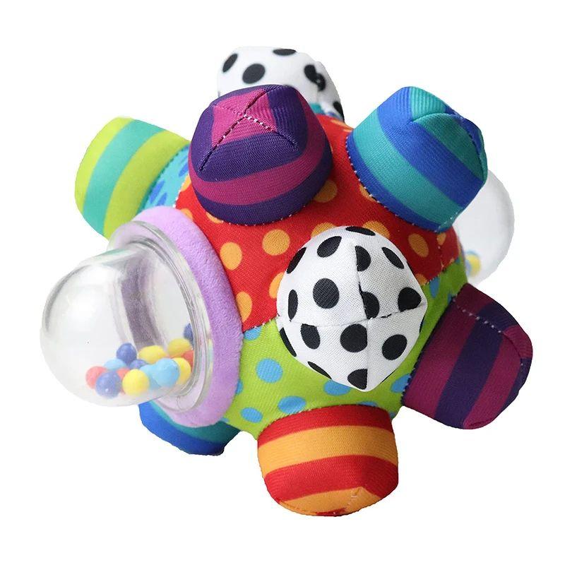 SONAJERO SENSORIAL JUGUETE COLORIDO PELOTA PELUCHE BEBE LAU-6