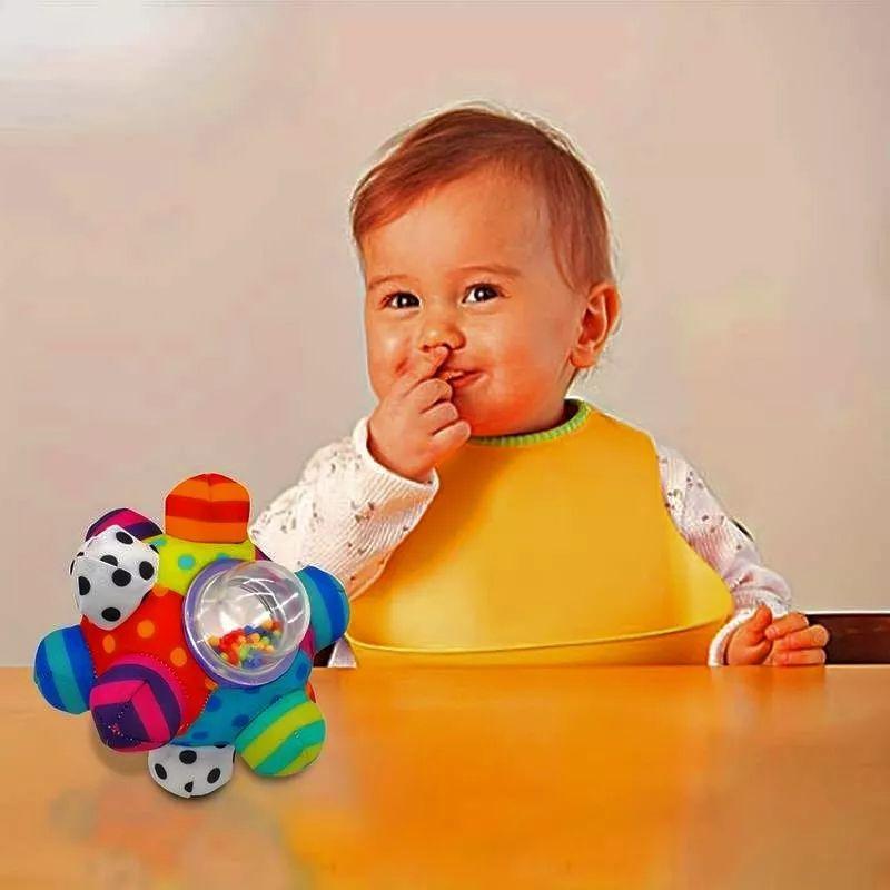 SONAJERO SENSORIAL JUGUETE COLORIDO PELOTA PELUCHE BEBE LAU-8