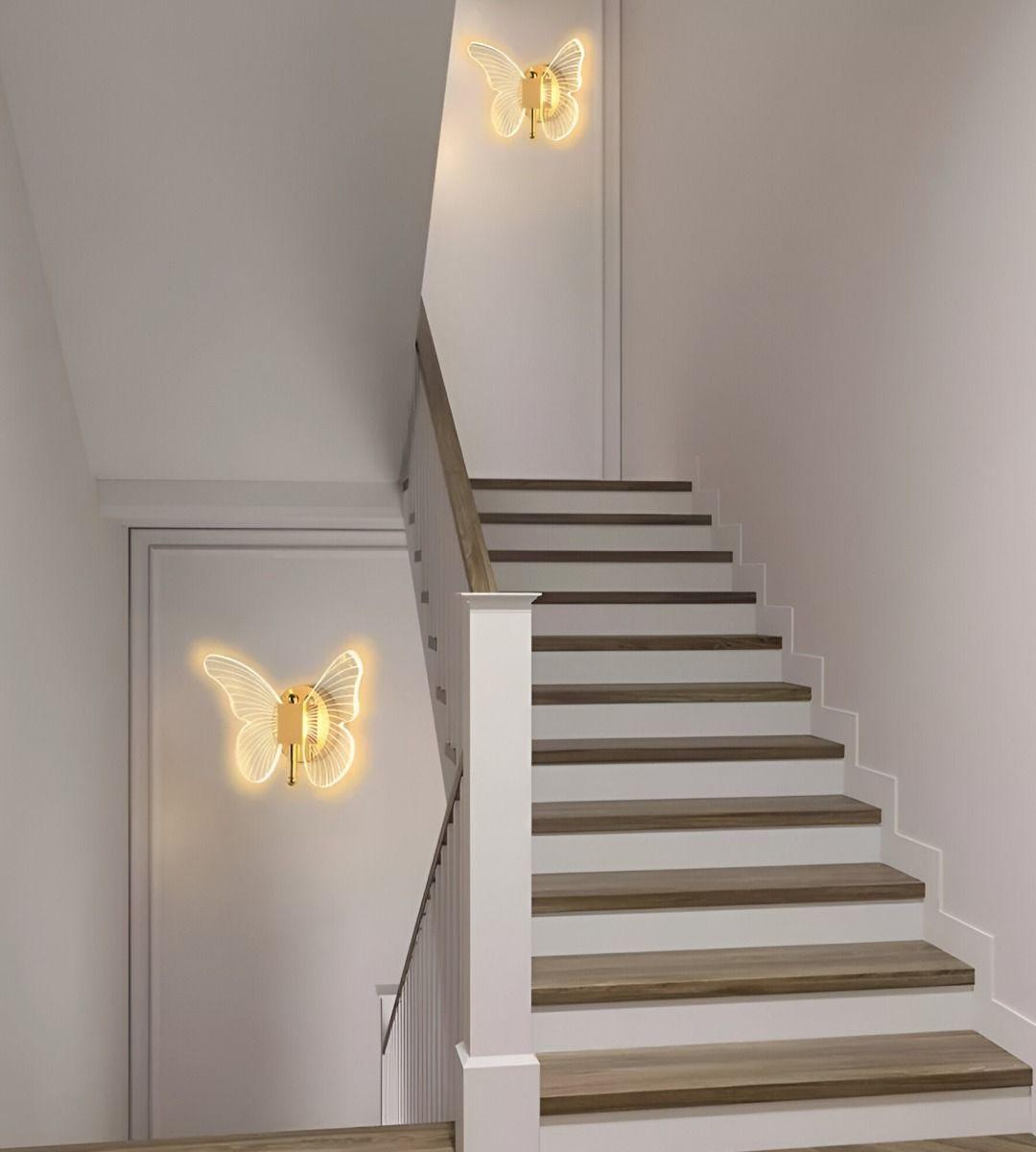 Aplique LED Pared Lámpara Decorativa Mariposa Moderna Jhn-8