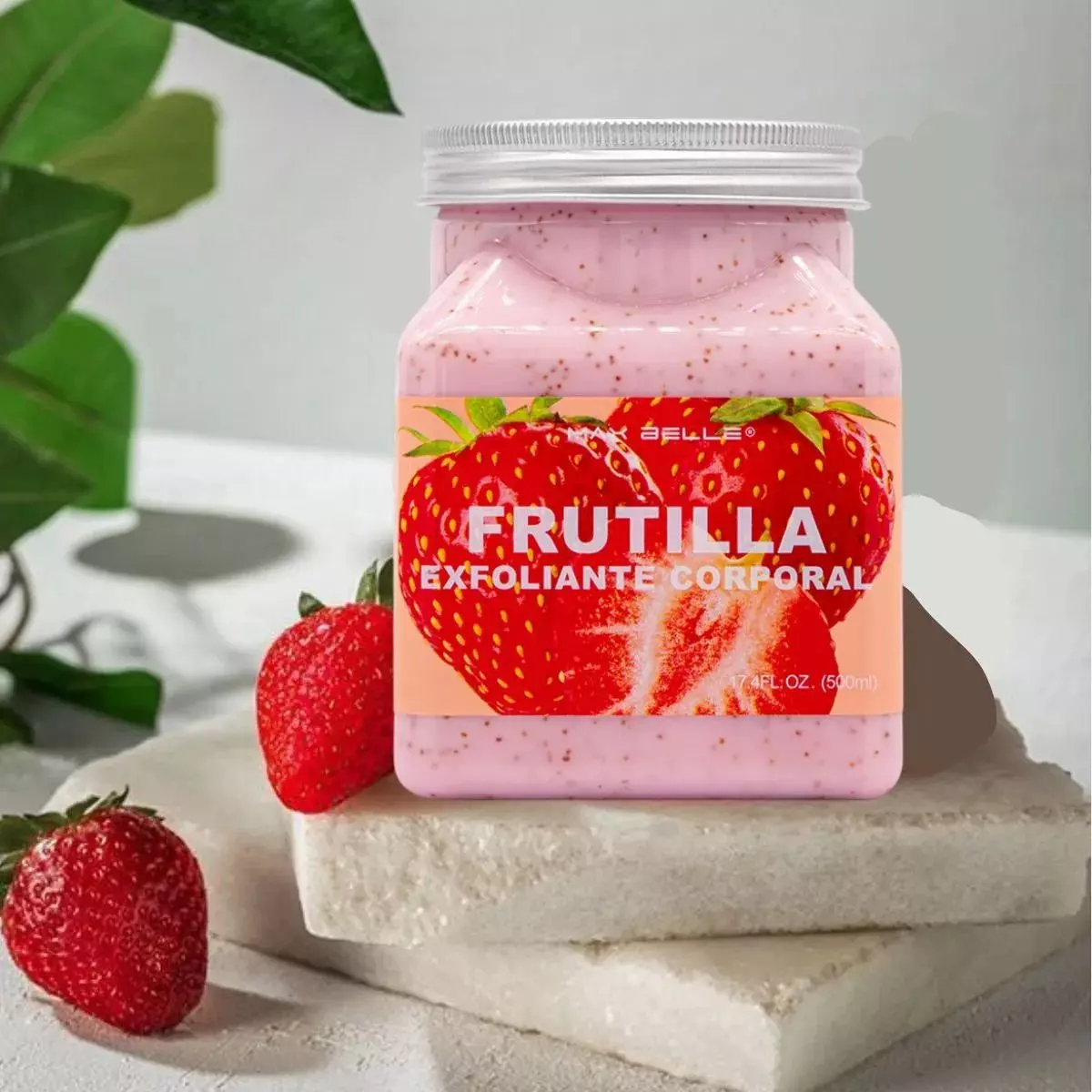 SET 2 EXFOLIANTES CORPORALES FRUTILLA PIEL SUAVE FRECA LAU-3