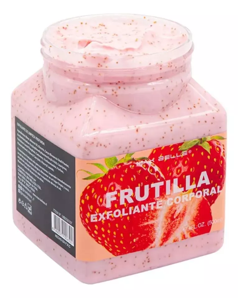 SET 2 EXFOLIANTES CORPORALES FRUTILLA PIEL SUAVE FRECA LAU-4