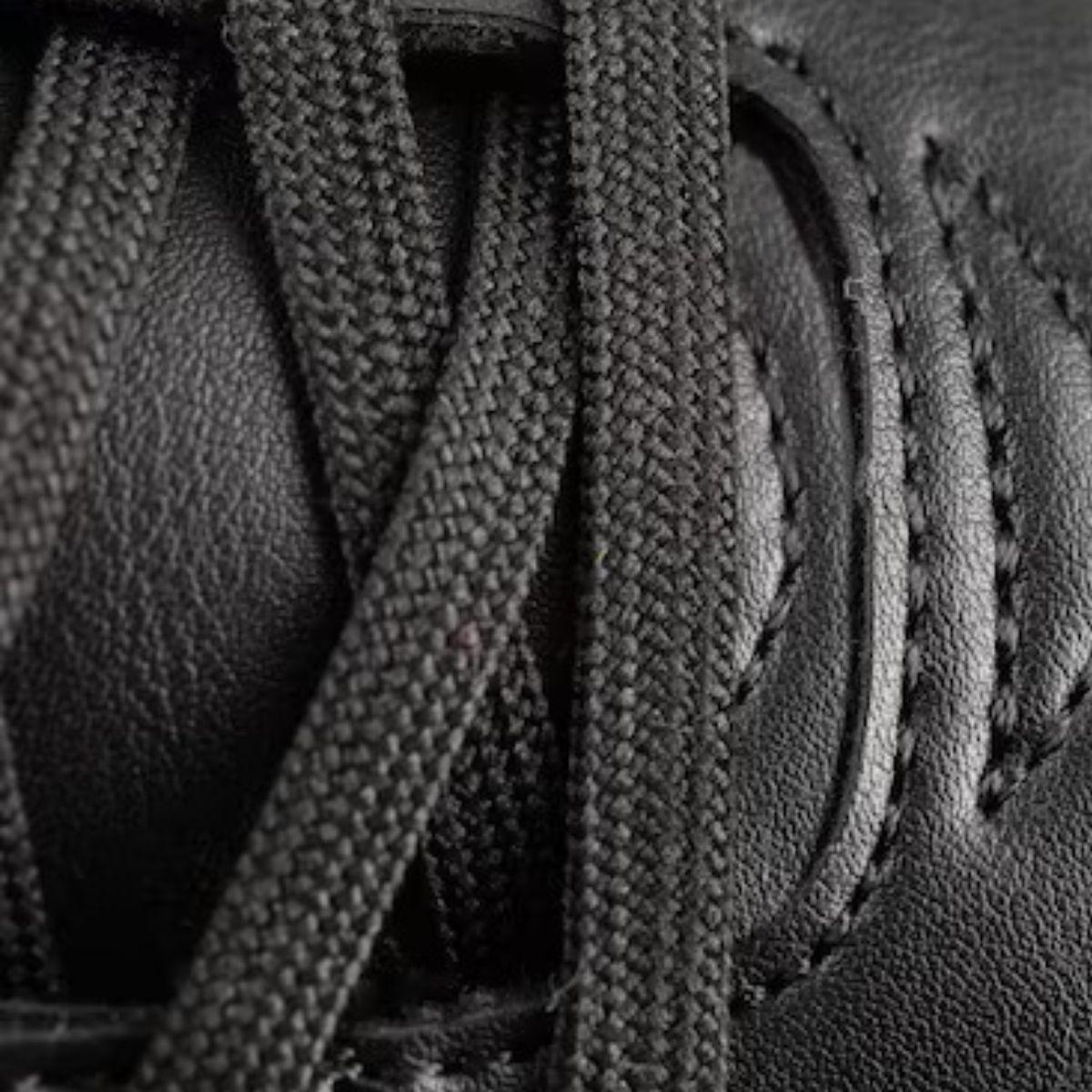 SET 10 CORDONES PLANOS PARA ZAPATILLAS DEPORTE NEGROS LAU-5