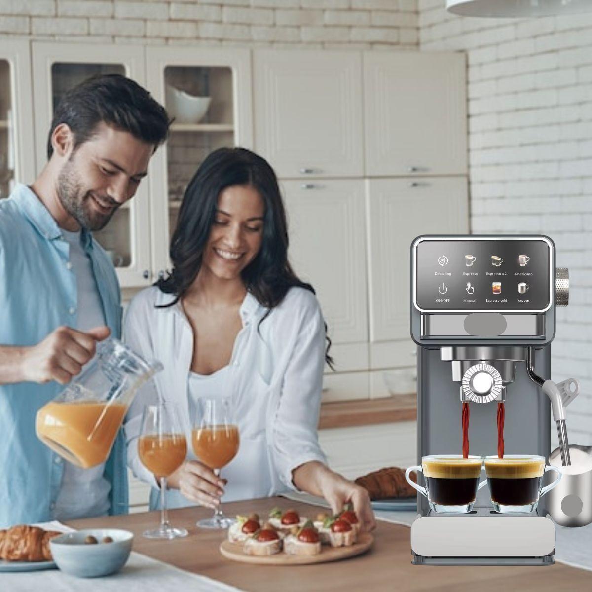 CAFETERA EXPRESO SEMIAUTOMATICA INTELIGENTE CAFÉ HOGAR LAU-2