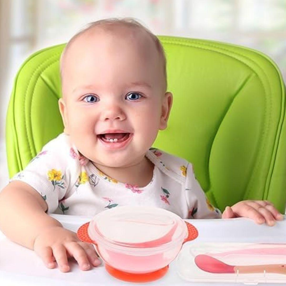 5 SET ALIMENTACION PLATO COMIDA INFANTIL CUCHARA BEBE LAU-1