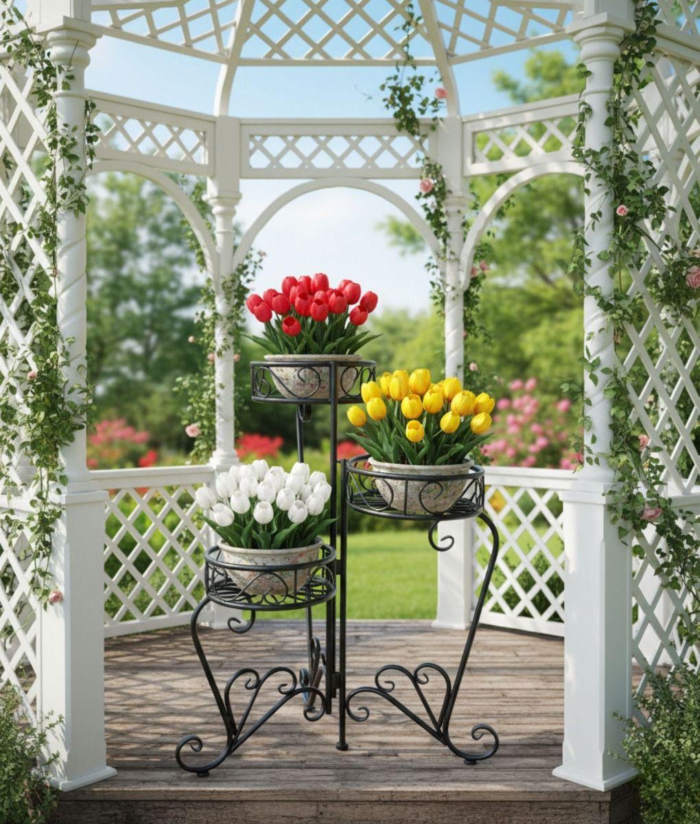 Porta Maceta Decorativo Soporte Plantas 3 Niveles Jhn-7