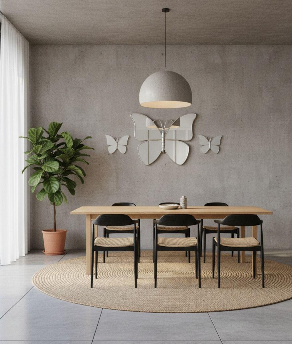 Set 3 Espejo Decorativo Pared Mariposa Funcional Hogar Jhn-7