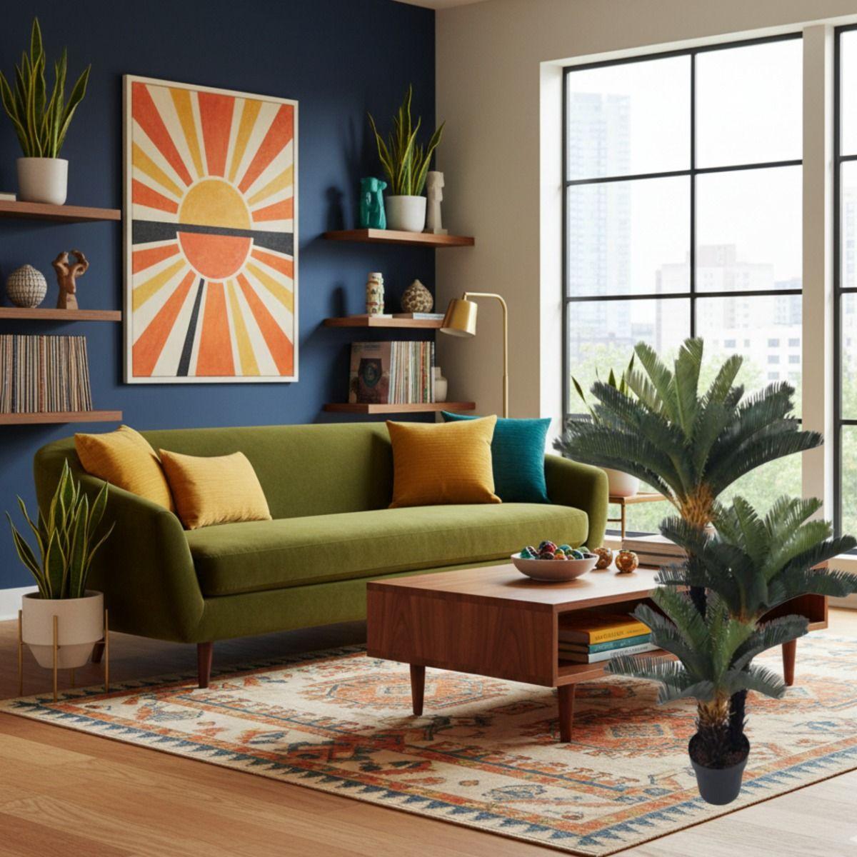 Planta Artificial Palmera Diseño Botánico Tropical Jhn-7