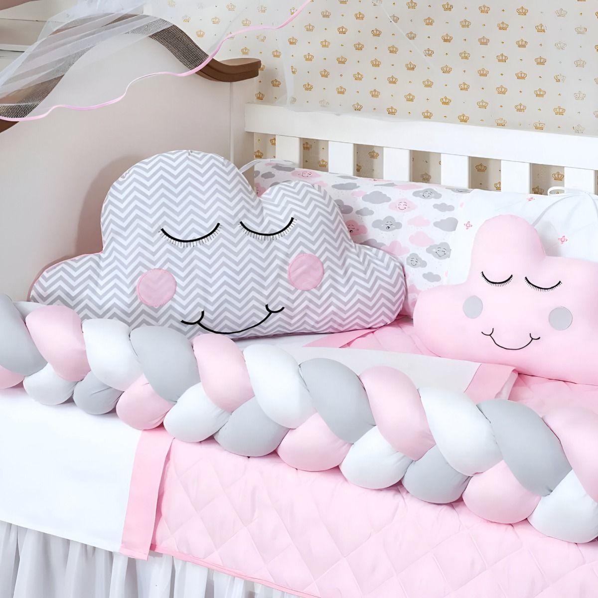 Trenza Cojín Seguridad Para Cuna Bebes Protección Jhn-2