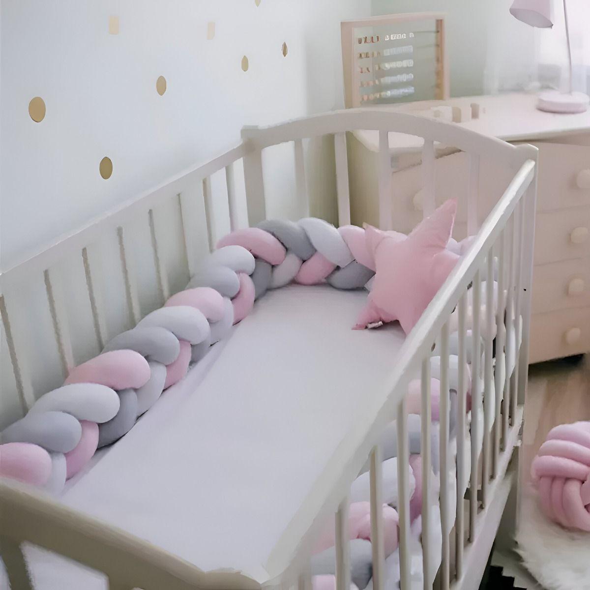 Trenza Cojín Seguridad Para Cuna Bebes Protección Jhn-6