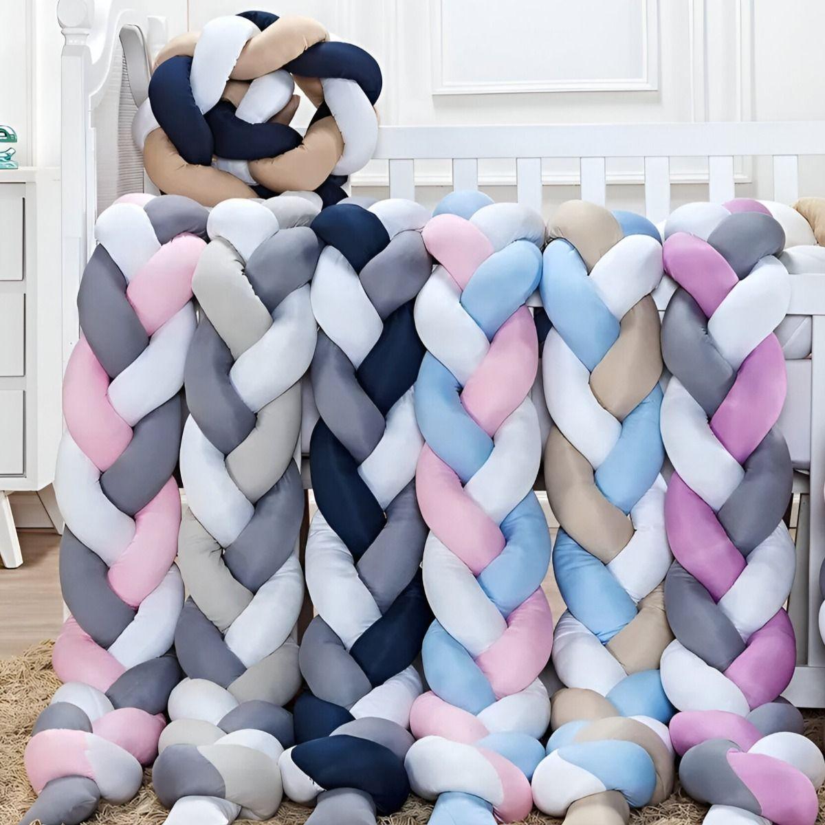 Trenza Cojín Seguridad Para Cuna Bebes Protección Jhn-9