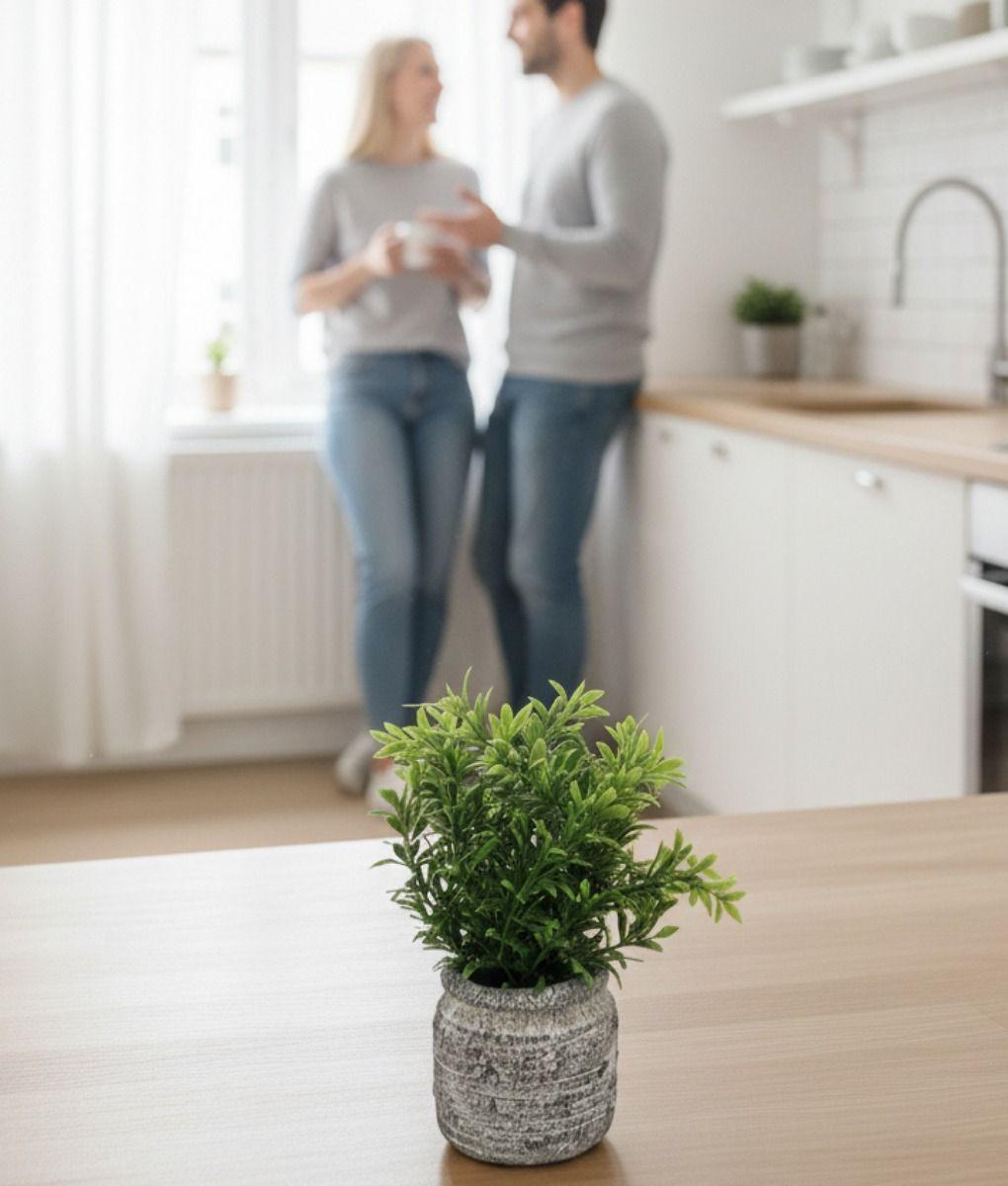 Set 2 Plantas Artificiales Arbusto Follaje Rústico Jhn-6