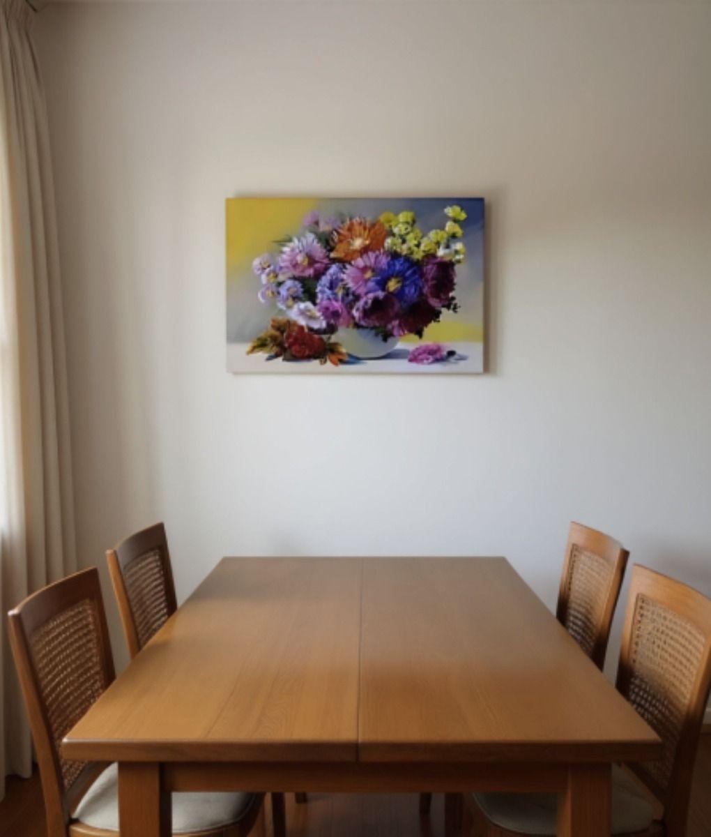 Cuadro Decorativo Arreglo Floral Equilibrio Hogar Jhn-0