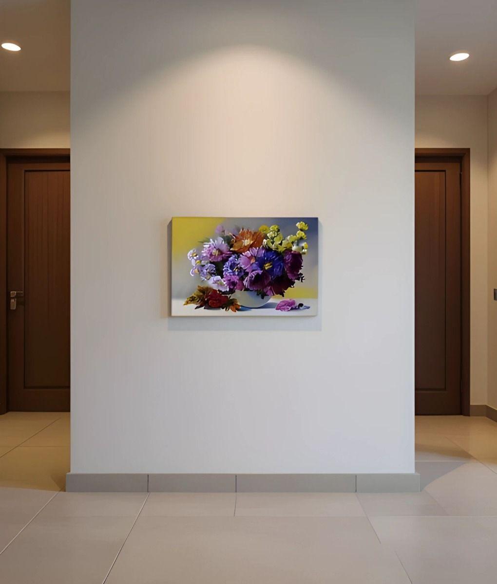 Cuadro Decorativo Arreglo Floral Equilibrio Hogar Jhn-5