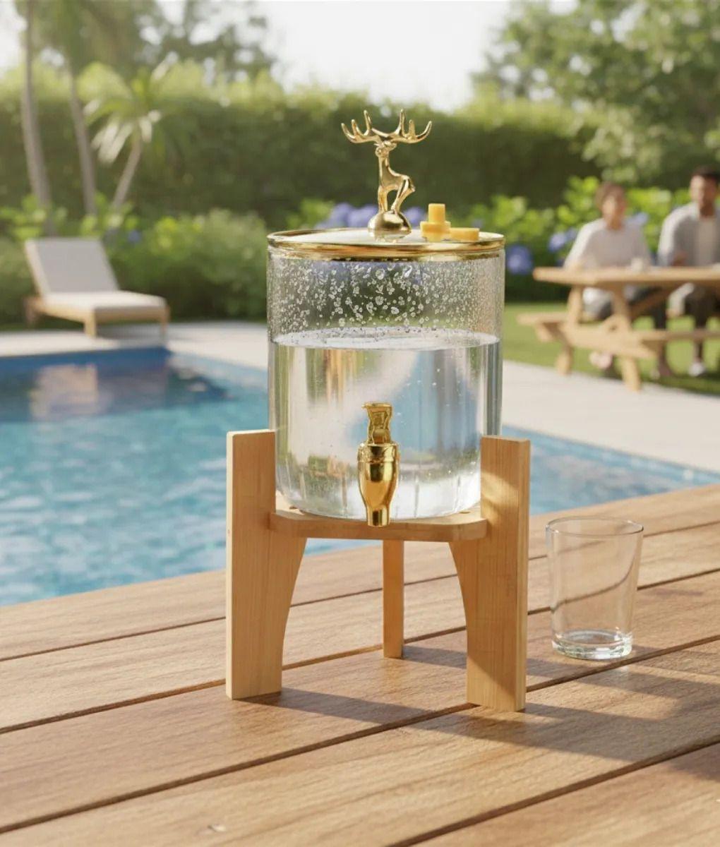 Dispensador Bebidas Grifo Decorativo Soporte Elevado Jhn-5