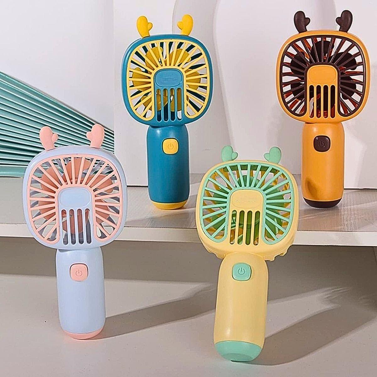 Ventilador Mini Portatil Mano Kawaii Recargable USB Lau-6