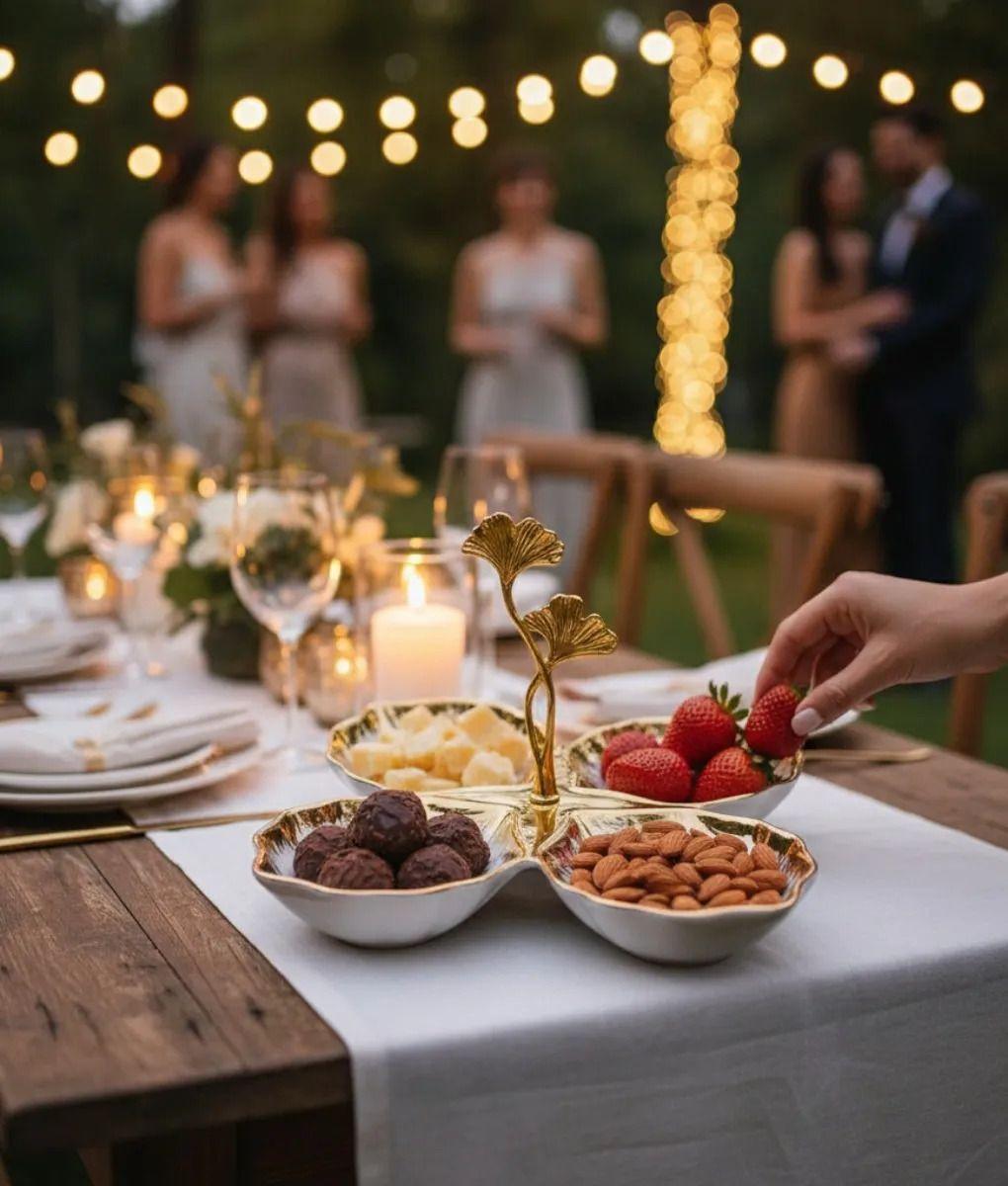 Bandeja Decorativa Servir Diseño Marino 4 Compartimentos Jhn-6