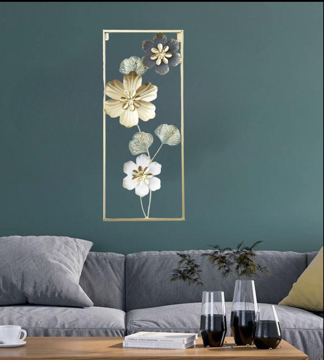 Decoración Pared Flores Cuadro Hogar Escultura Jhn-7