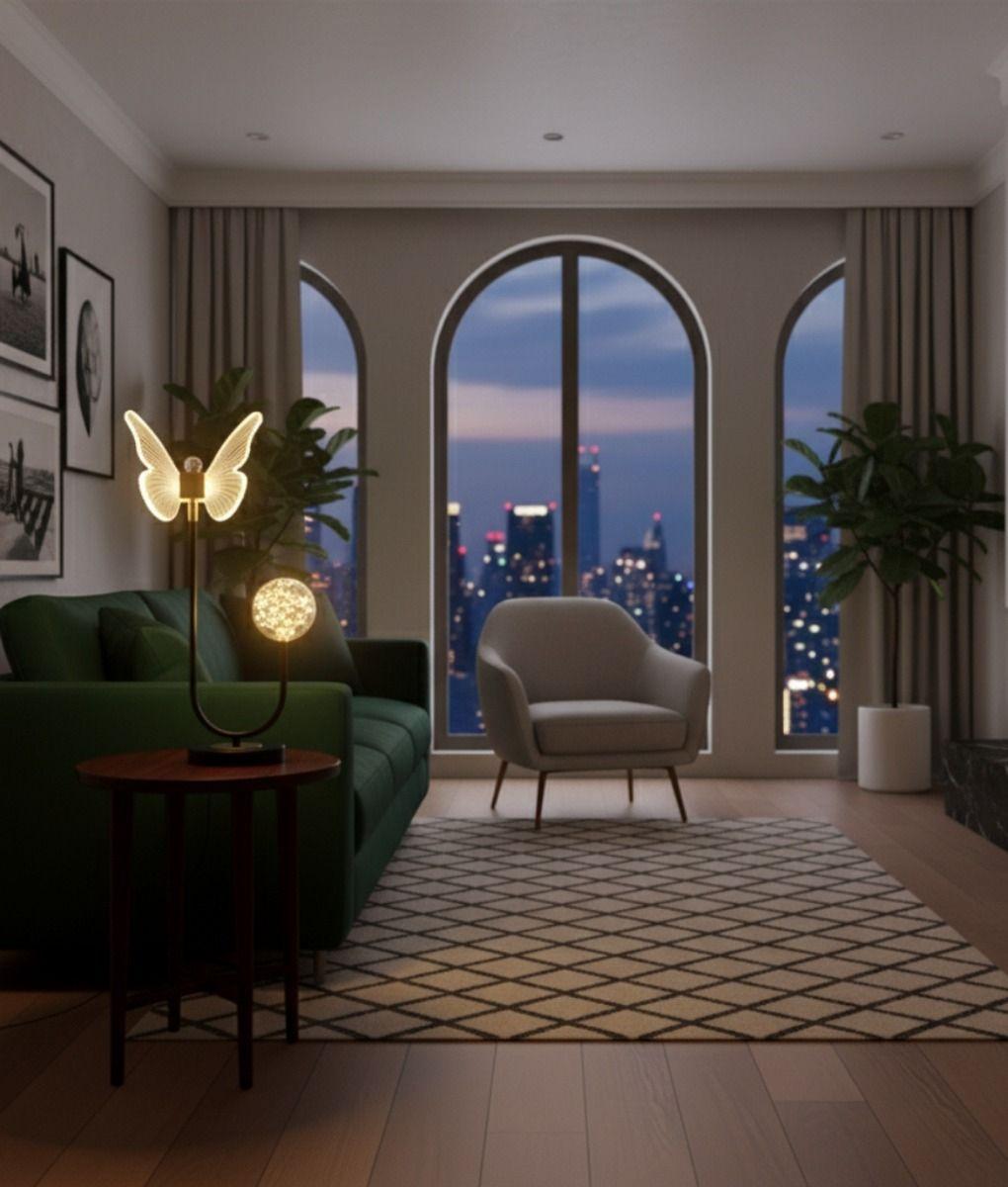 Lámpara Mesa Mariposa Luminosa Decorativa Adorno LED Jhn-5