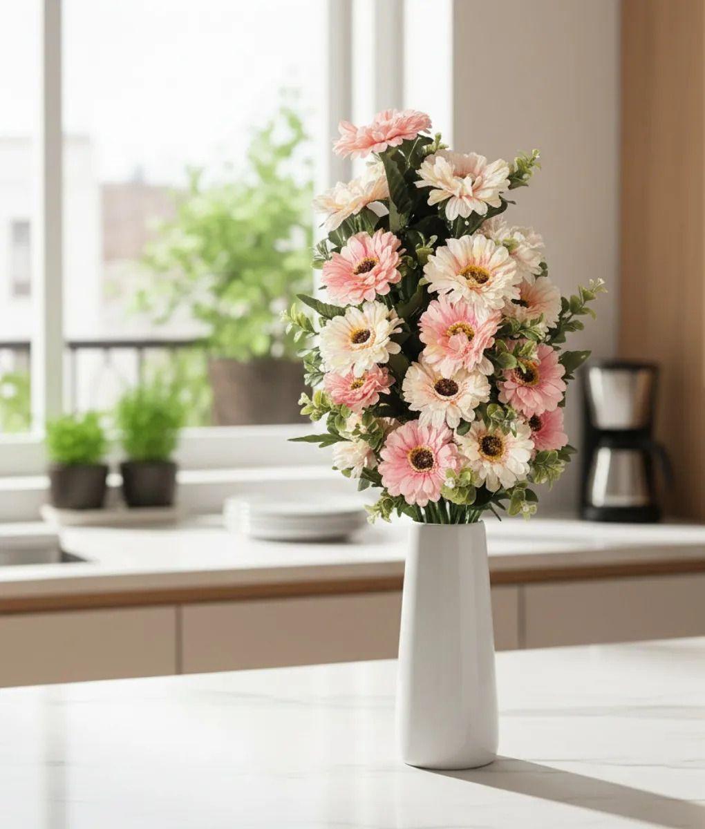 Ramo Flores Artificiales Diseño Margarita Clásica Jhn-7