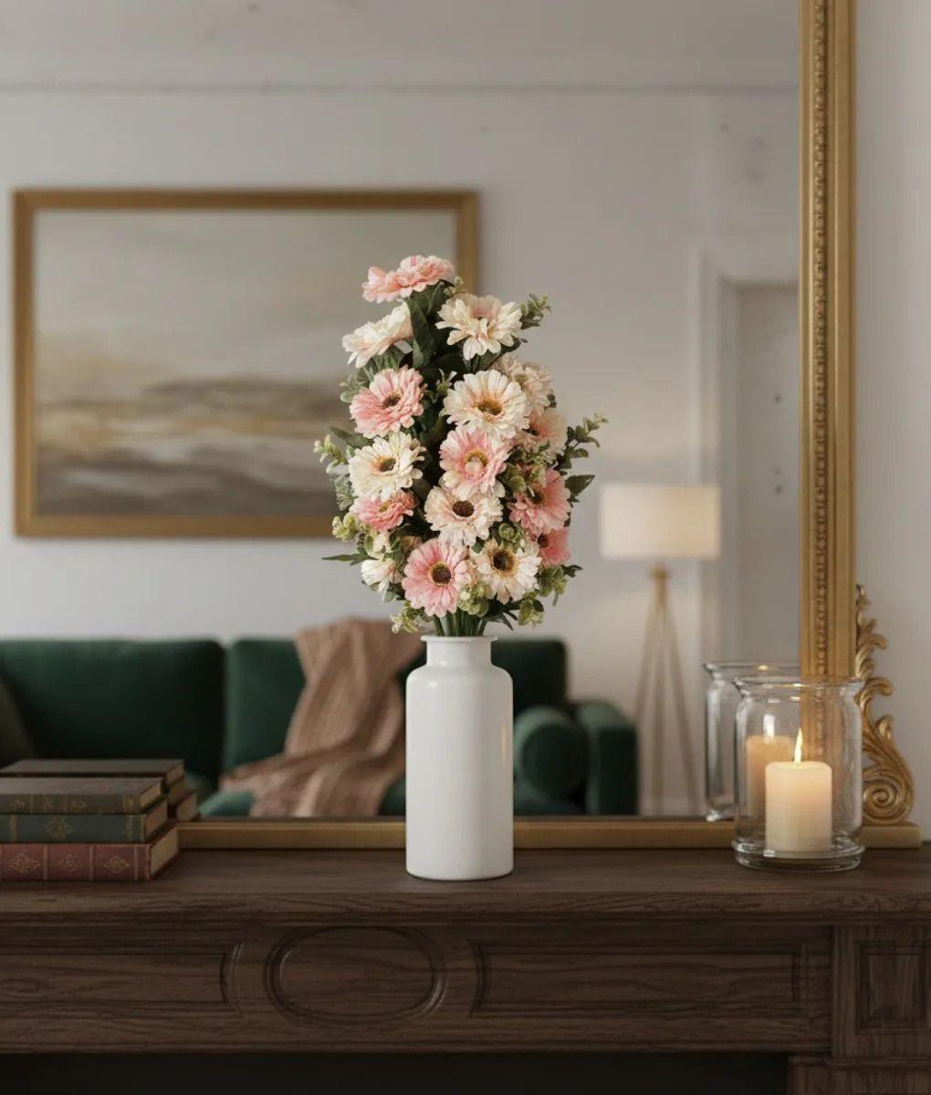 Ramo Flores Artificiales Diseño Margarita Clásica Jhn-8