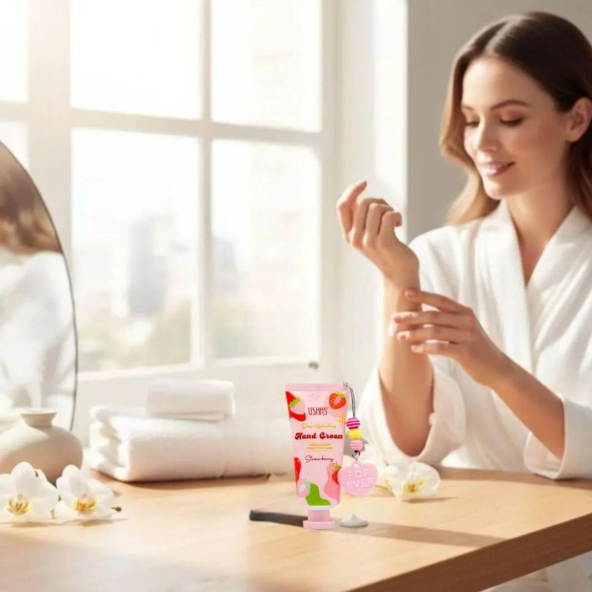 SET 3 CREMA DE MANOS FOR EVER STRAWBERRY HIDRATA LAU-6