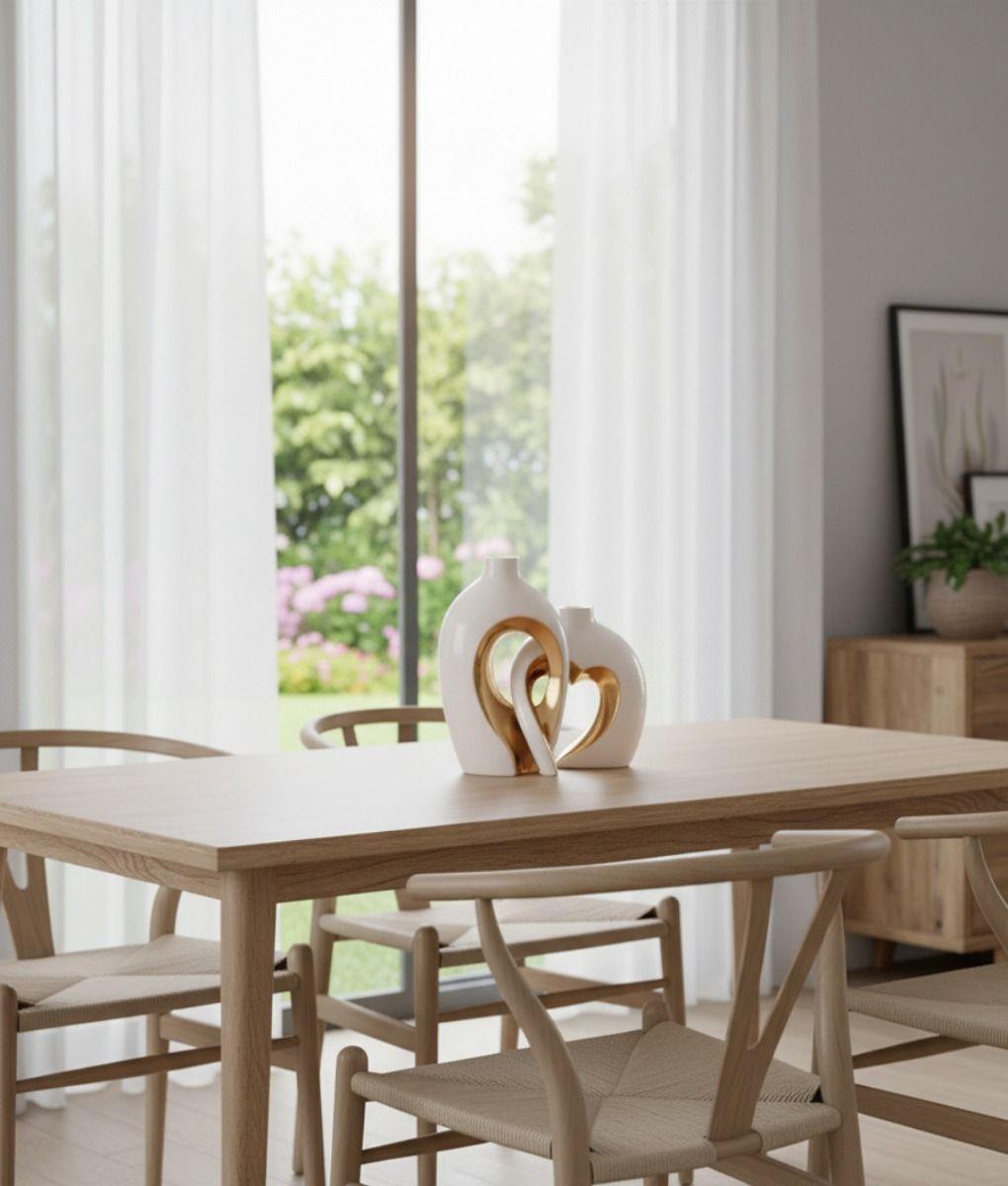 Florero Decorativo Escultural Jarrón Abstracto Corazón Jhn-5