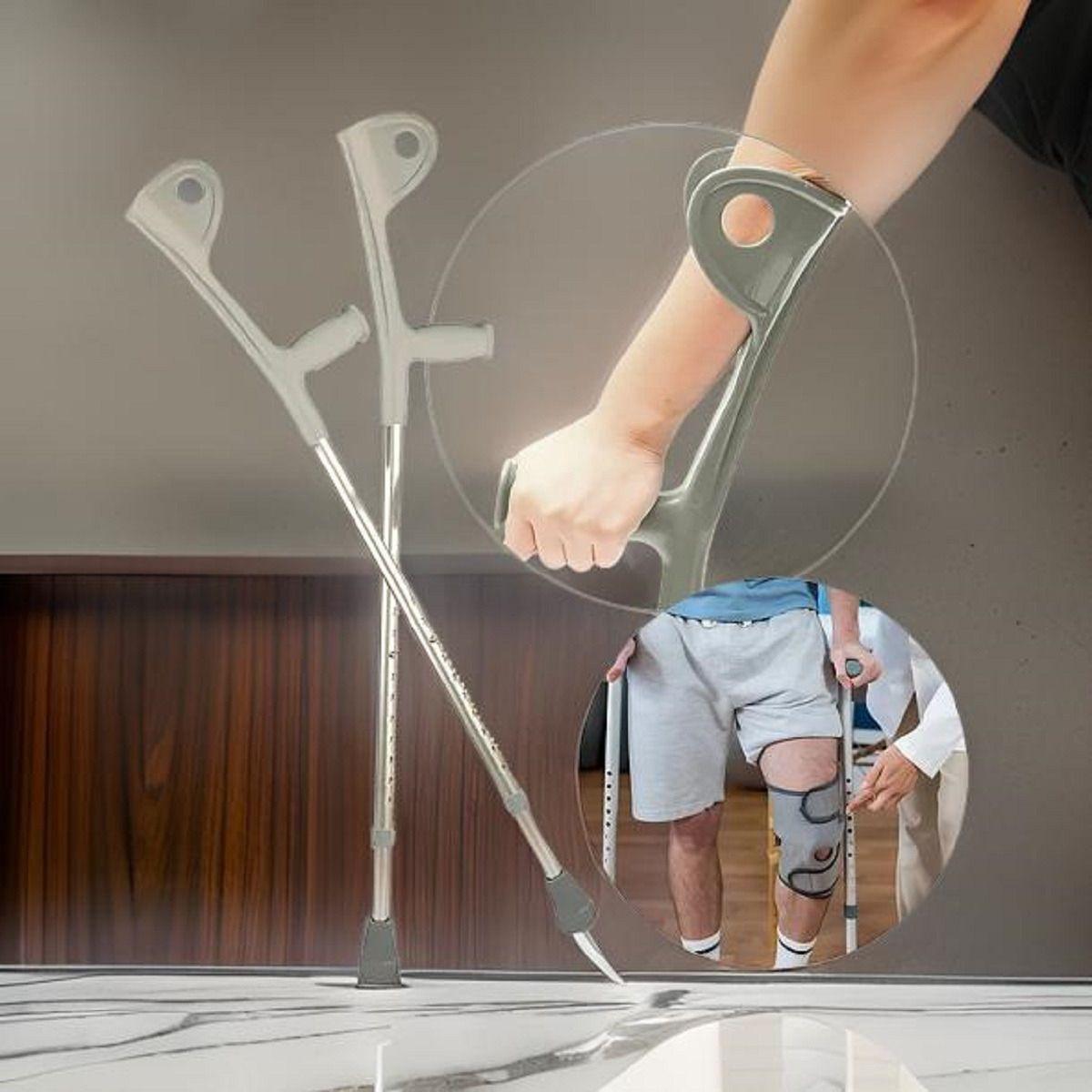 Bastón Ortopédico Tipo Canadiense Altura Regulable Lau-6