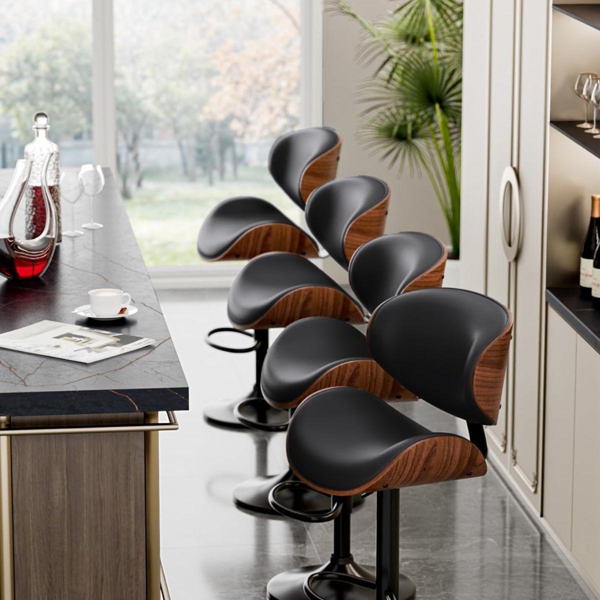 BANCO ALTO DE COCINA ERGONOMICO CONFORT ELEGANTE HOGAR LAU-8