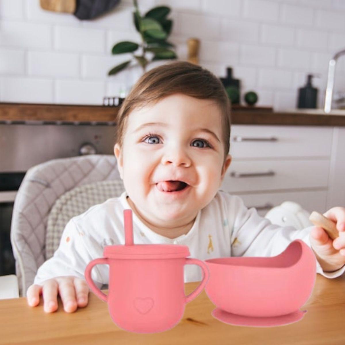 SET ALIMENTACION ELEFANTE BEBE 9 PZA SILICONA DIVERTIDA LAU-4