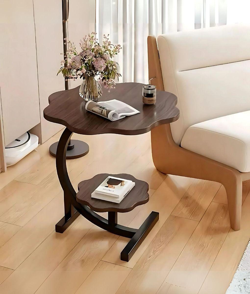 Mesa Centro Auxiliar Decorativa Dos Niveles Moderna Jhn-6