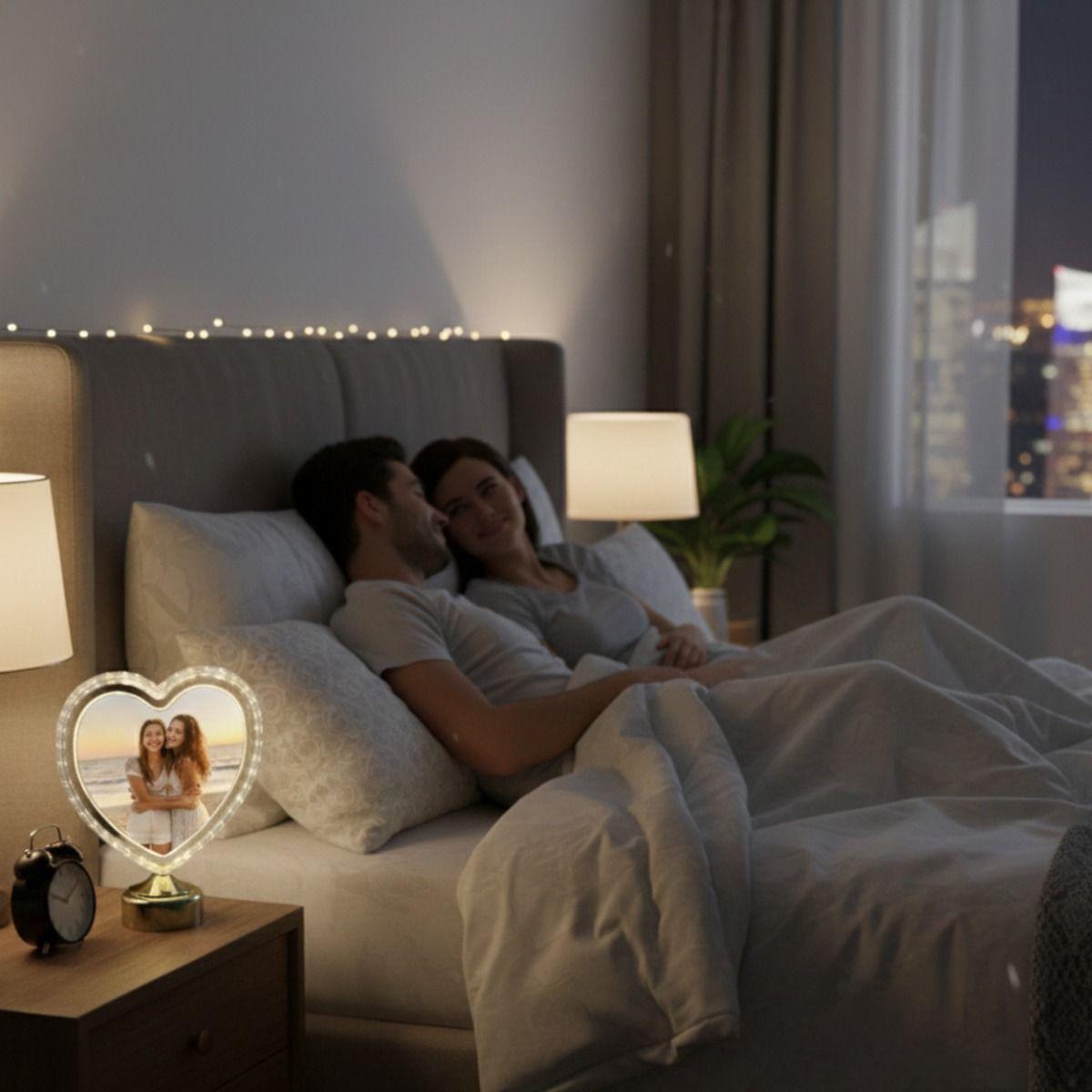 Portarretrato Foto Digital Luminoso Corazón Eterno Jhn-2