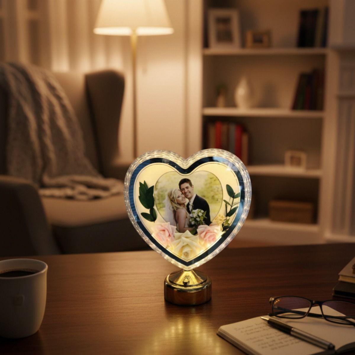 Portarretrato Foto Digital Luminoso Corazón Eterno Jhn-9