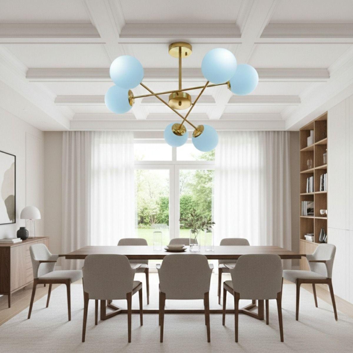 Lámpara Techo Colgante Inspiración Vanguardista Radial Jhn-8