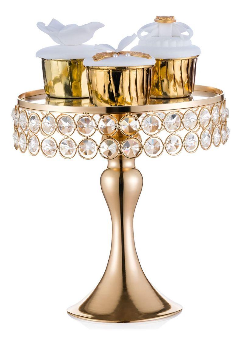 Soporte Exhibición Pastel Superficie Espejo Mesa 30cm Jhn-4